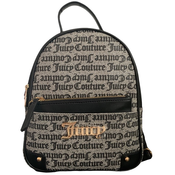 Juicy Couture Handbags - Juicy Couture Black Beige Bestseller Pullout Pouch Backpack